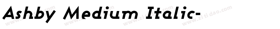 Ashby Medium Italic字体转换